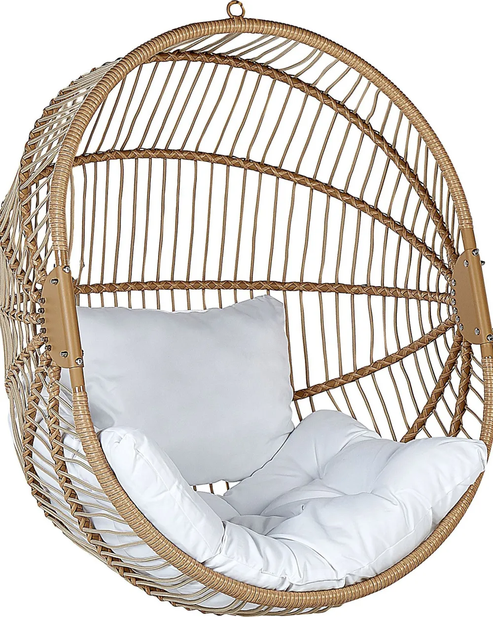 Cheap Beliani Riipputuoli Jalustalla Polyrottinki Beige Acri