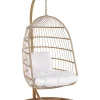 Discount Beliani Riipputuoli Jalustalla Polyrottinki Beige Allera