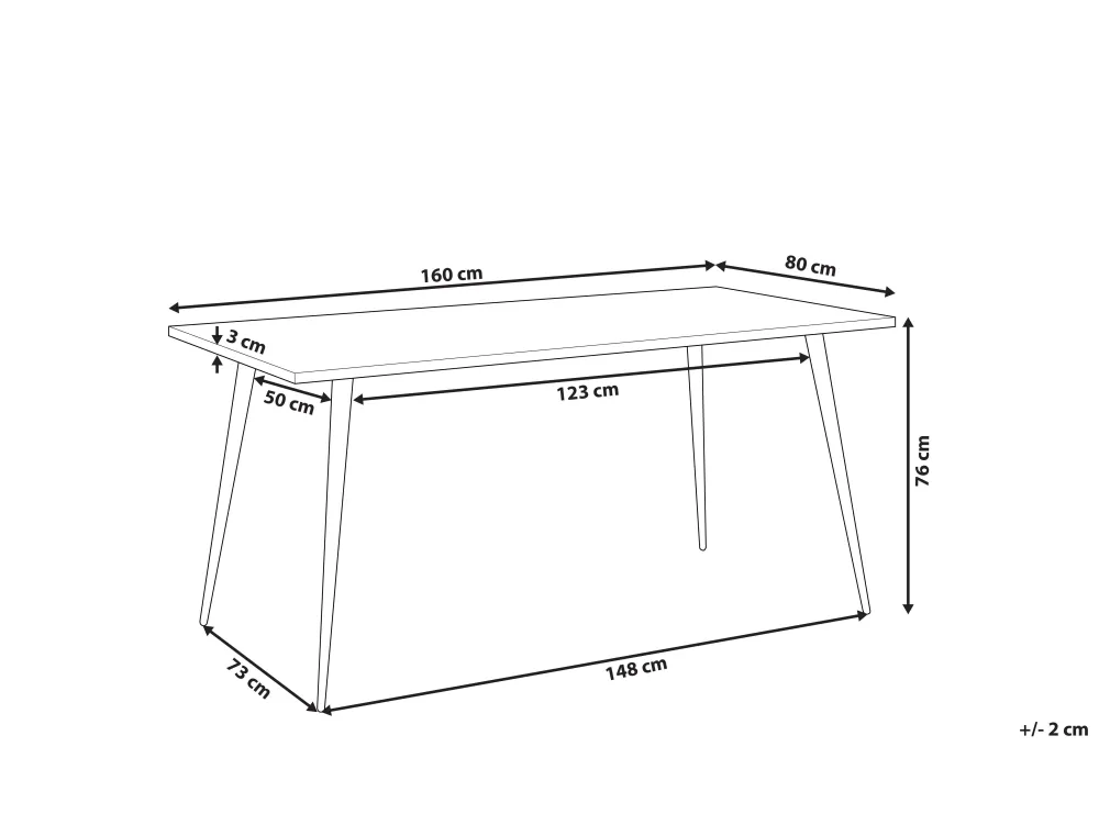 Best Sale Beliani Ruokapoyta Marmorikuvio Valkoinen/Musta 160 X 80 Cm Santiago