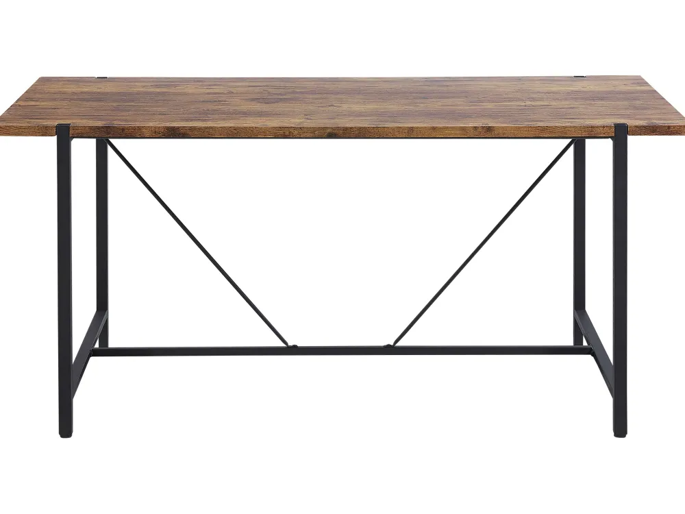 Best Beliani Ruokapoyta Tumma Puu/Musta 160 X 80 Cm Saritas