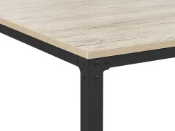 Shop Beliani Ruokapoyta Vaalea Puu/Musta 150 X 90 Cm Hockley