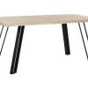 Cheap Beliani Ruokapoyta Vaalea Puu/Musta 180 X 90 Cm Graham