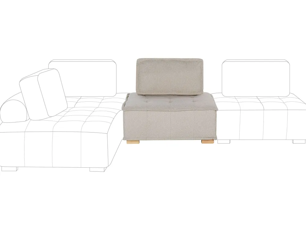 Discount Beliani Sohvan Osa 1-Istuttava Beige Tibro