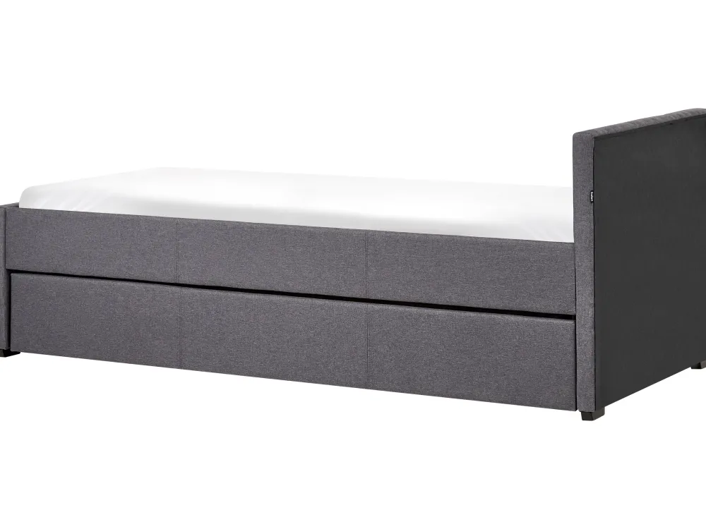 Best Beliani Sohvasanky Kangas Lisavuode Tummanharmaa 90 X 200 Cm Marmande