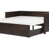 Cheap Beliani Sohvasanky Levitettava Säilytystila Tummanruskea 90/180 X 200 Cm Cahors