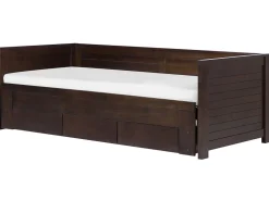 Cheap Beliani Sohvasanky Levitettava Säilytystila Tummanruskea 90/180 X 200 Cm Cahors