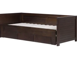 Cheap Beliani Sohvasanky Levitettava Säilytystila Tummanruskea 90/180 X 200 Cm Cahors