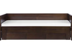 Cheap Beliani Sohvasanky Levitettava Säilytystila Tummanruskea 90/180 X 200 Cm Cahors