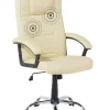 Tuolit<Beliani Tyotuoli Keinonahka Hierova Vaalea Beige Comfort Ii