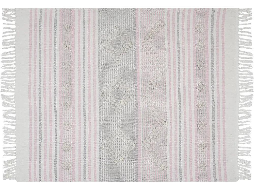 Store Beliani Viltti 125X150 Cm Vaaleanpunainen Kaman