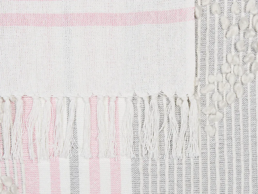 Store Beliani Viltti 125X150 Cm Vaaleanpunainen Kaman