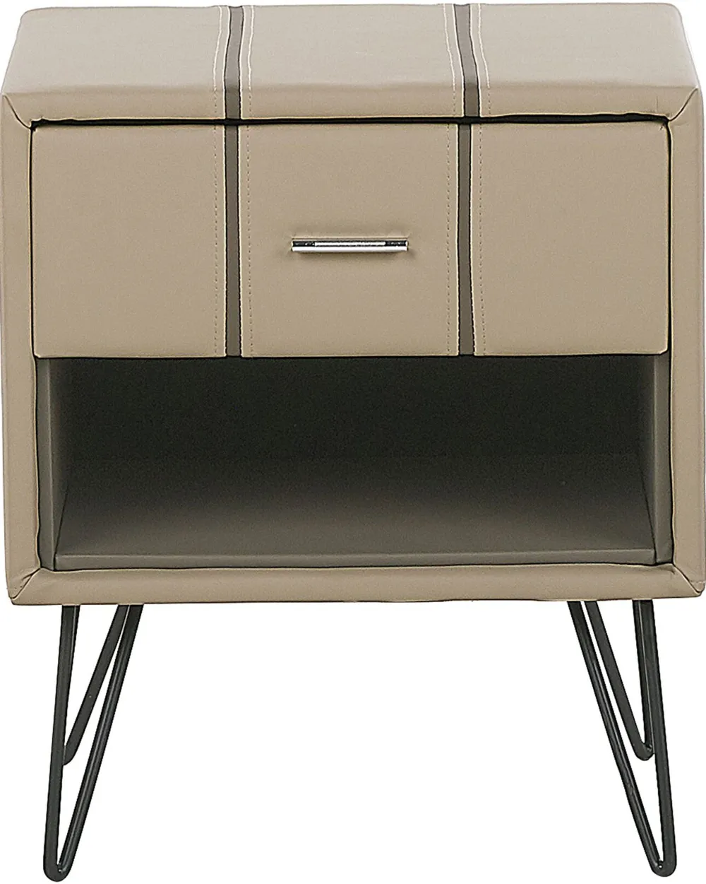 Best Beliani Yopoyta Keinonahka Laatikko Hylly Beige Betin